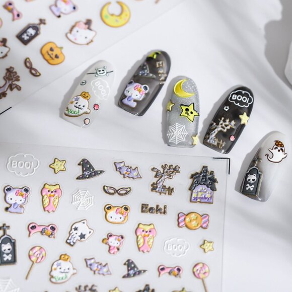 Halloween Hello Kitty Themed Nail Art Stickers/Decals - Picture 2 of 2